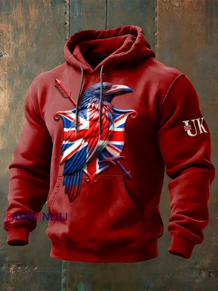 Men's British Flag Red Casual Sweatshirt