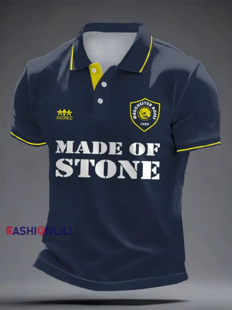 Men's I Wanna Be Adored Lemon Roses Music Lover Printed Casual Tops