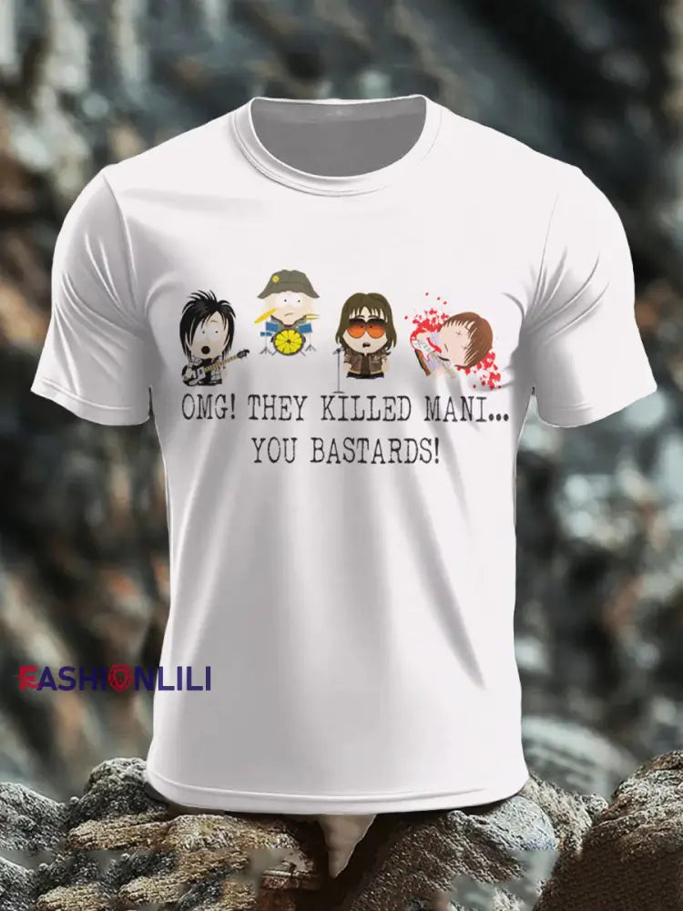 Men's Roses Music Lover Lemon Printed T-shirt