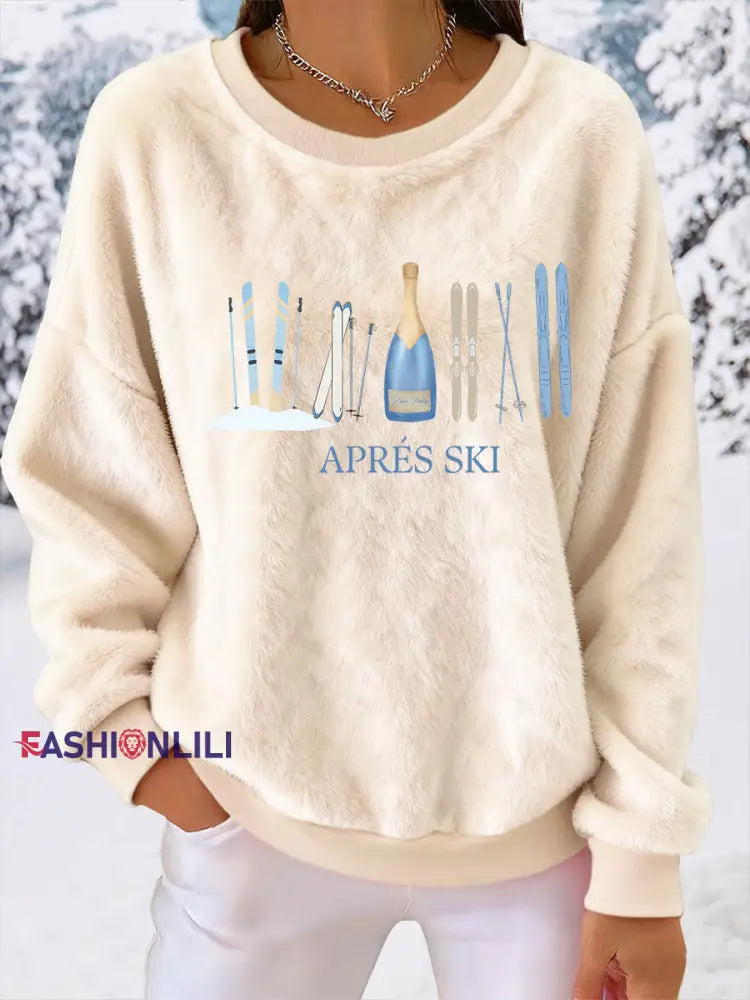 Women's Ski Print Casual Top