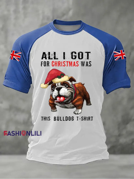 Men's All I Got For Christmas Was This Bullgog T-shirt