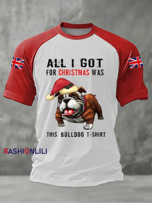 Men's All I Got For Christmas Was This Bullgog T-shirt