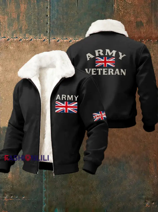 Men's British ARMY VETERAN Print Sweatshirt
