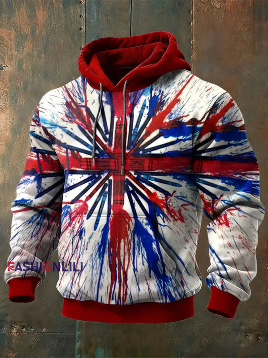 Men's British UK Flag Hooded Sweatshirt