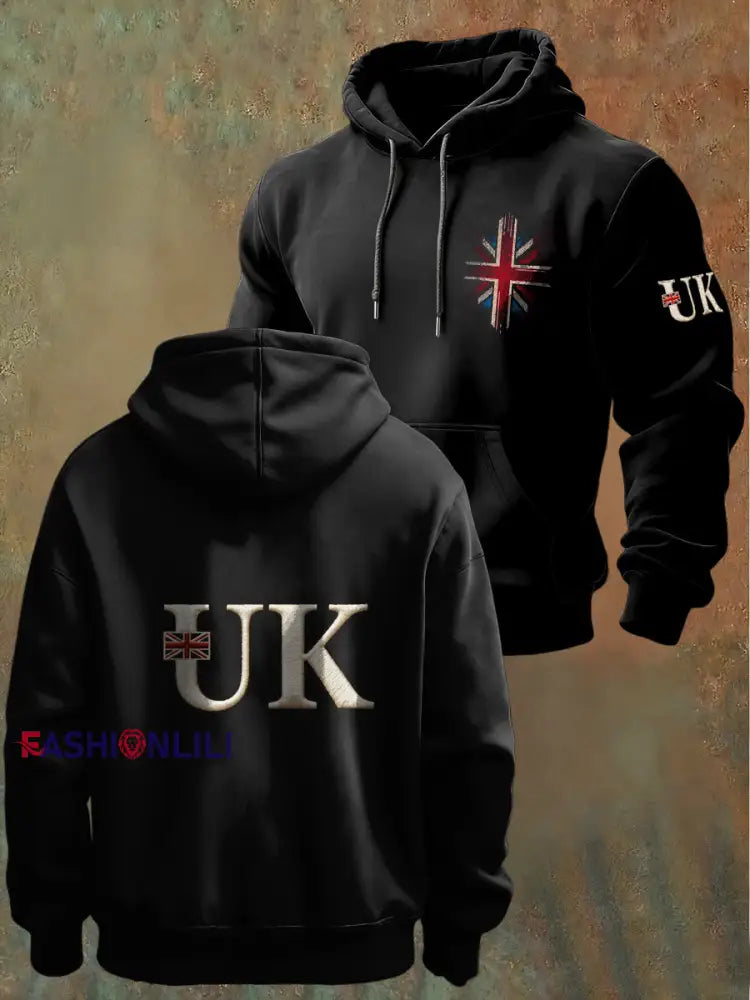 Men's British Union Flag UK Casual Hooded Sweatshirt