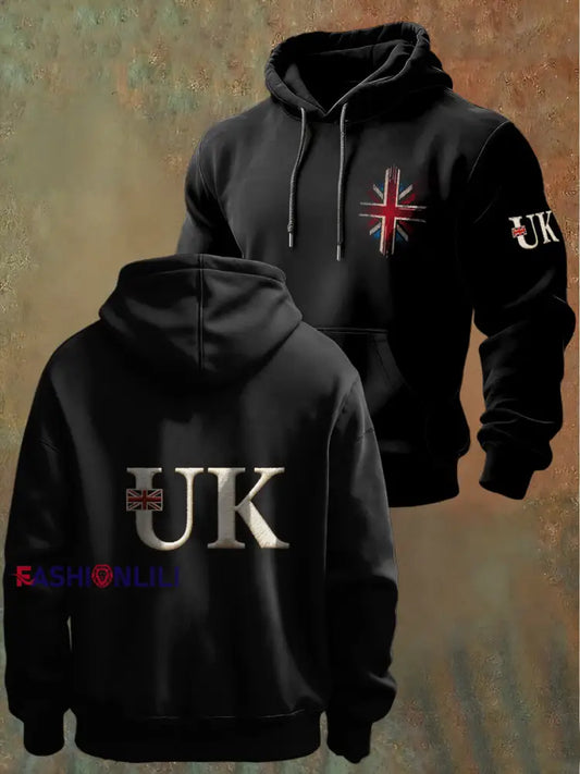 Men's British Union Flag UK Casual Hooded Sweatshirt