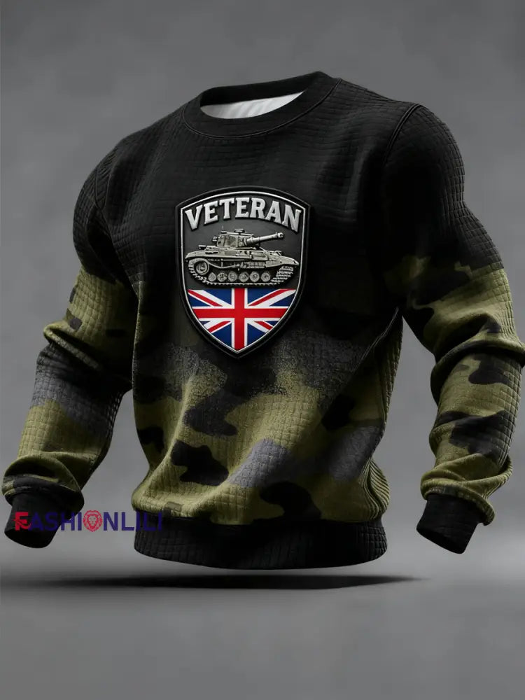 Men's British VETERAN Print Sweatshirt