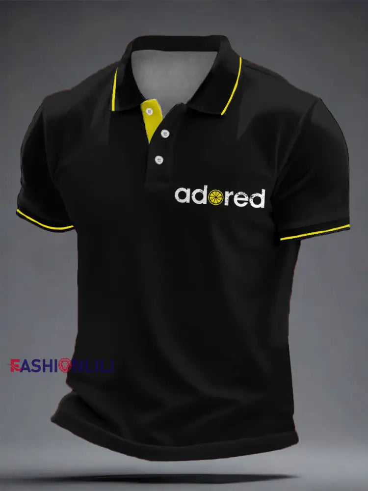 Men's I Wanna Be Adored Lemon Roses Music Lover Printed Casual Tops