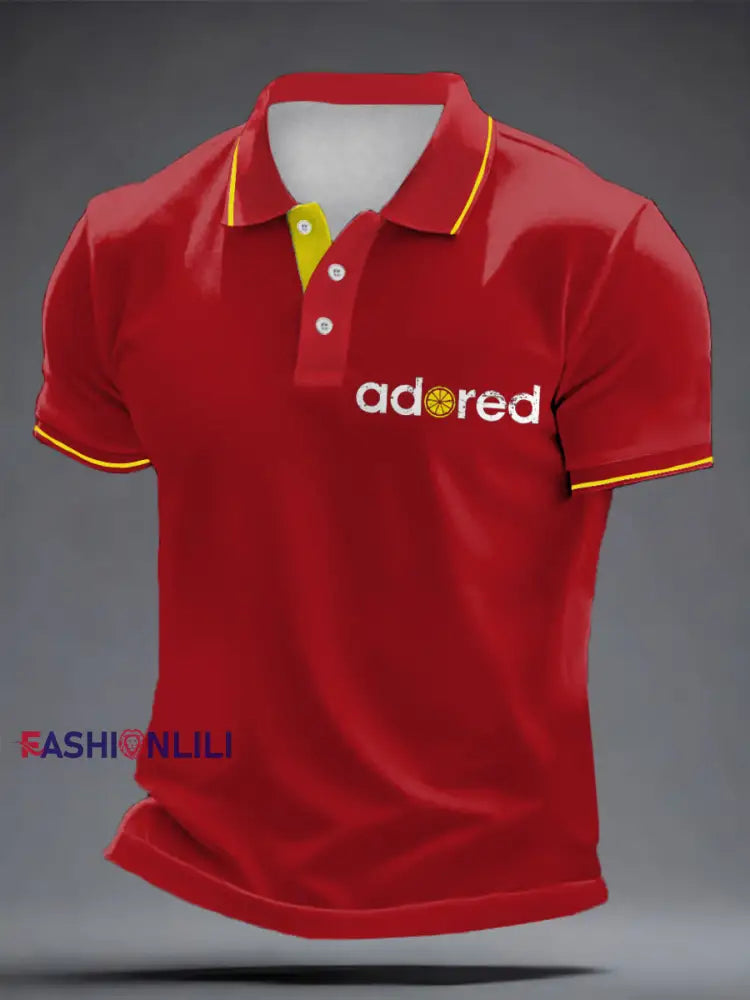 Men's I Wanna Be Adored Lemon Roses Music Lover Printed Casual Tops