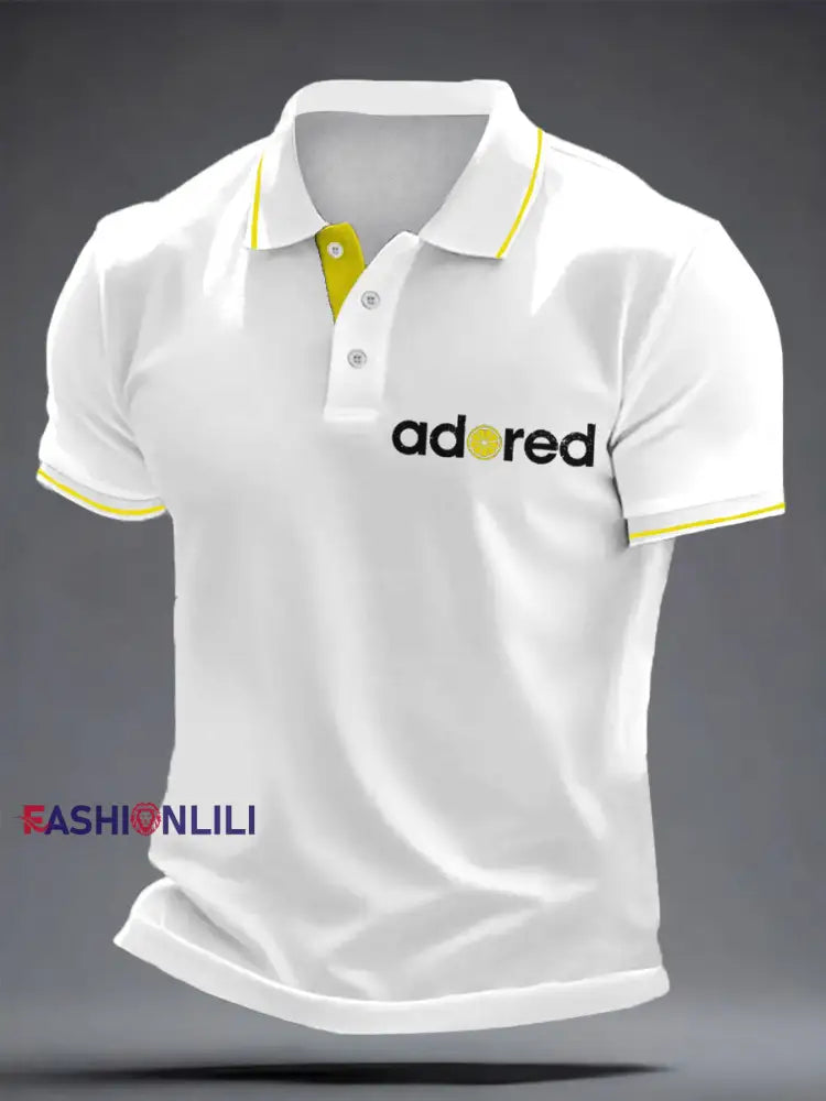 Men's I Wanna Be Adored Lemon Roses Music Lover Printed Casual Tops