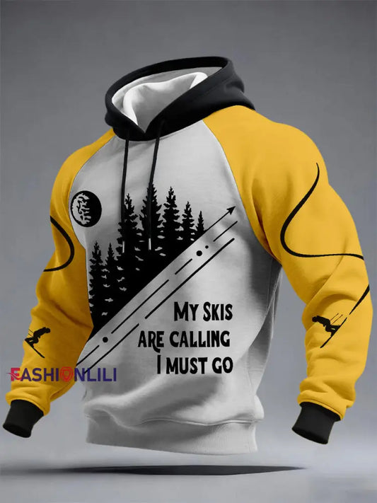 Men's my skis are calling I just gotta go hoodies