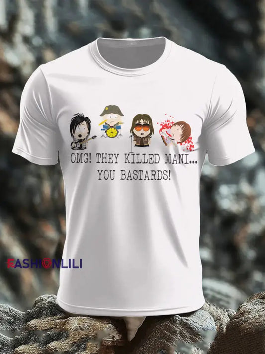 Men's Roses Music Lover Lemon Printed T-shirt