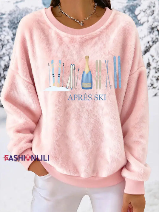Women's Ski Print Casual Top