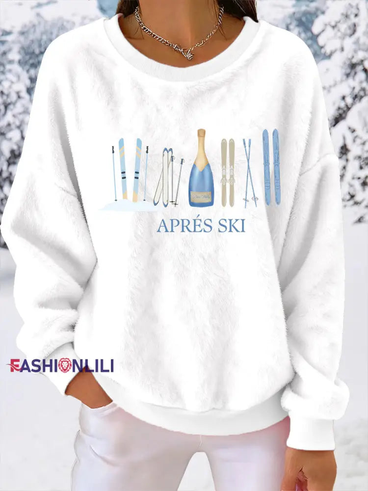 Women's Ski Print Casual Top