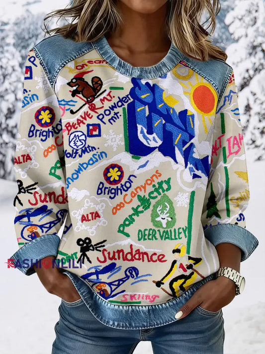 Women's skiing sweatshirts